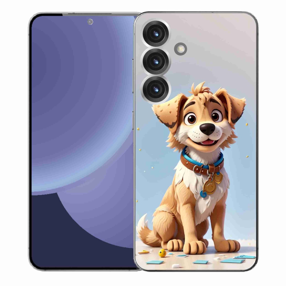 Gelový kryt mmCase na Samsung Galaxy S25+ - kreslené štěně