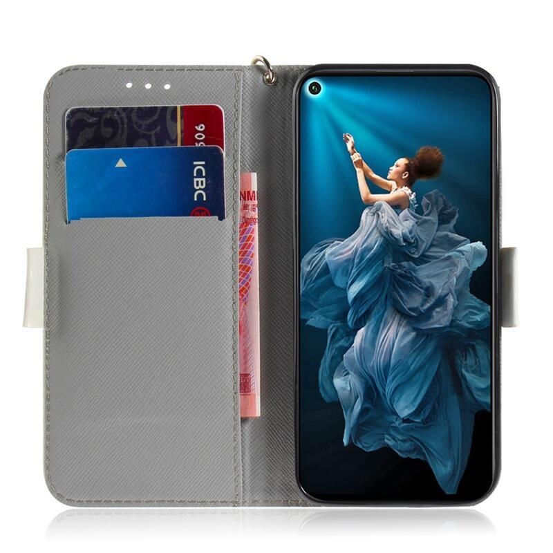 Decor knížkové pouzdro na Honor 20/Huawei Nova 5T - bílá kočka