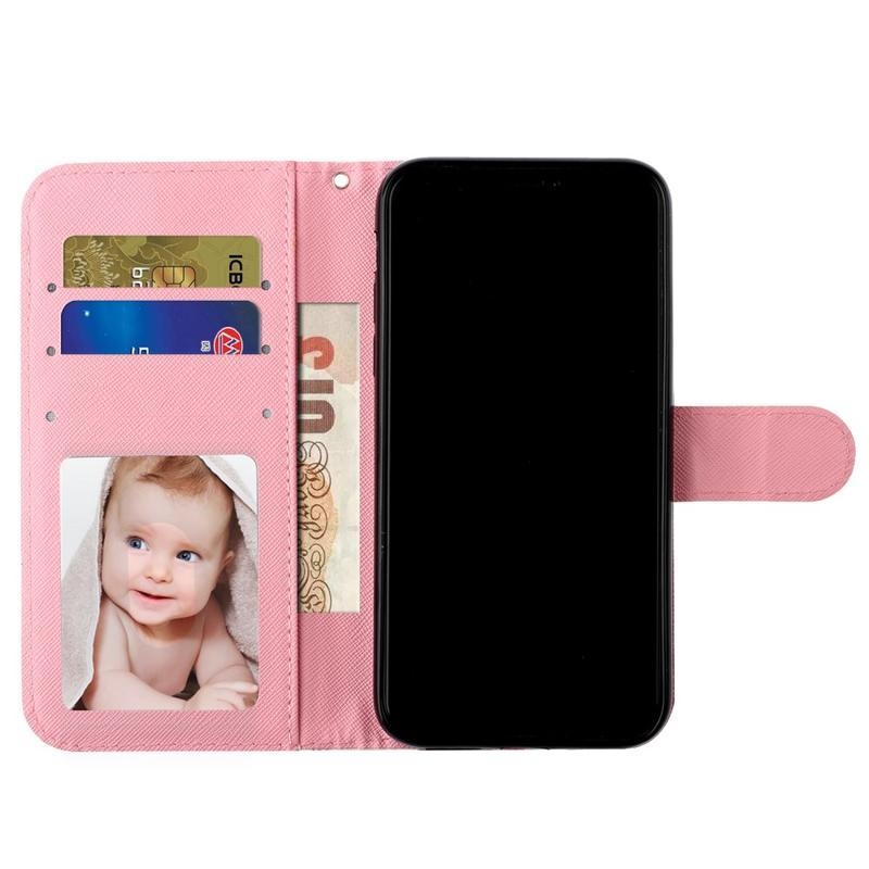 Decor PU kožené peněženkové pouzdro pro mobilní telefon iPhone 12 Pro/12 - medvídci