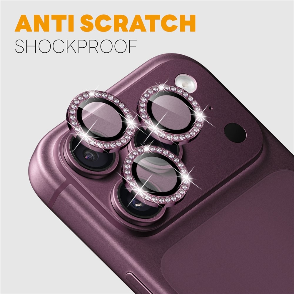 Decor sklo čočky fotoaparátu na iPhone 18 Pro Max/18 Pro (samostatná skla) - fialové