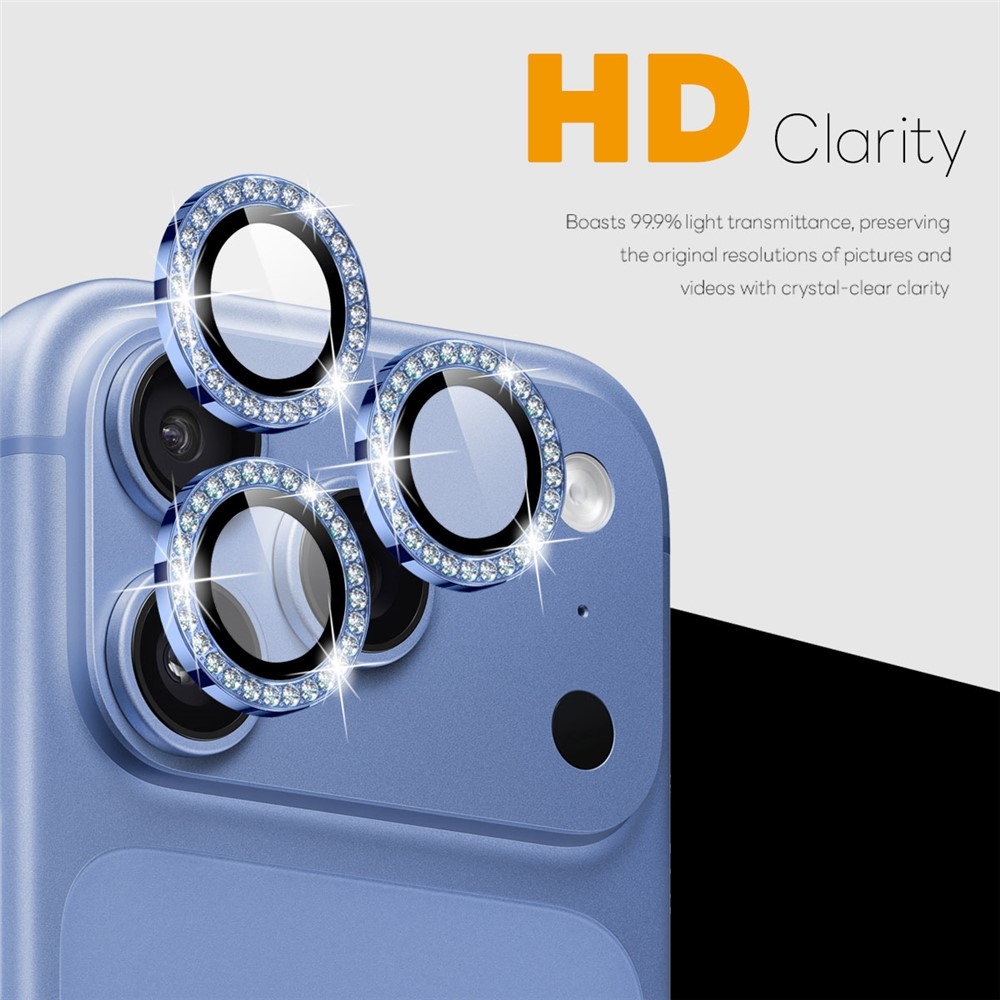 Decor sklo čočky fotoaparátu na iPhone 18 Pro Max/18 Pro (samostatná skla) - modré