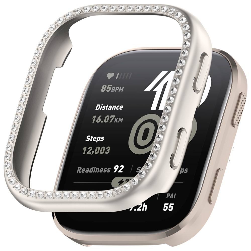 Decory plastové nasazovací pouzdro s kamínky na Amazfit Bip 6 - béžové