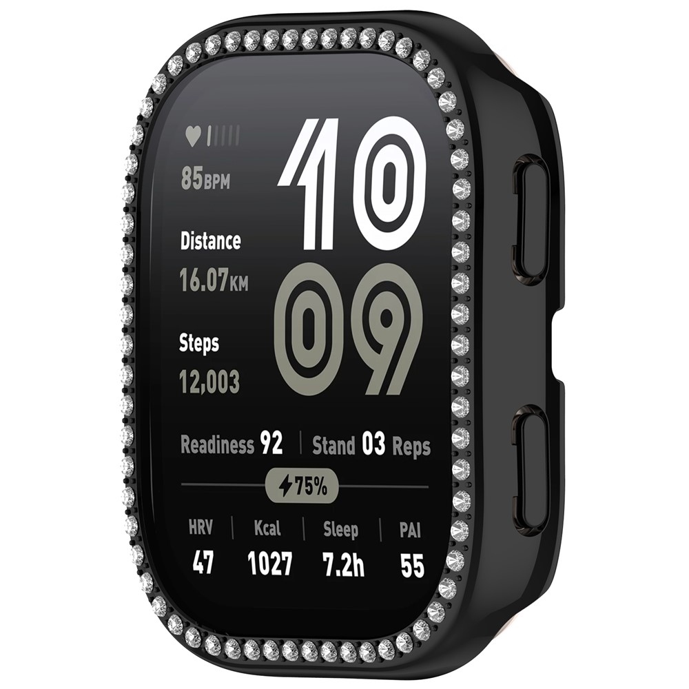 Decory plastové nasazovací pouzdro s kamínky na Amazfit Bip 6 - černé