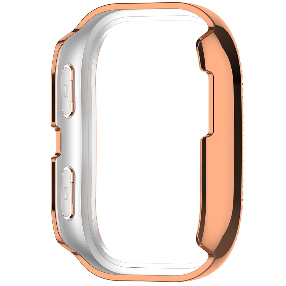Decory plastové nasazovací pouzdro s kamínky na Amazfit Bip 6 - růžovozlaté