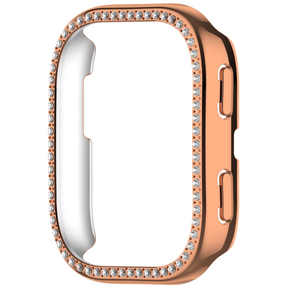 Decory plastové nasazovací pouzdro s kamínky na Amazfit Bip 6 - růžovozlaté