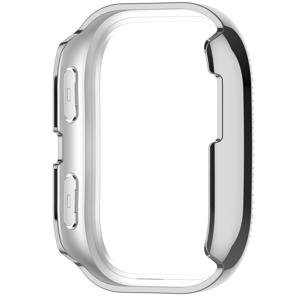 Decory plastové nasazovací pouzdro s kamínky na Amazfit Bip 6 - stříbrné