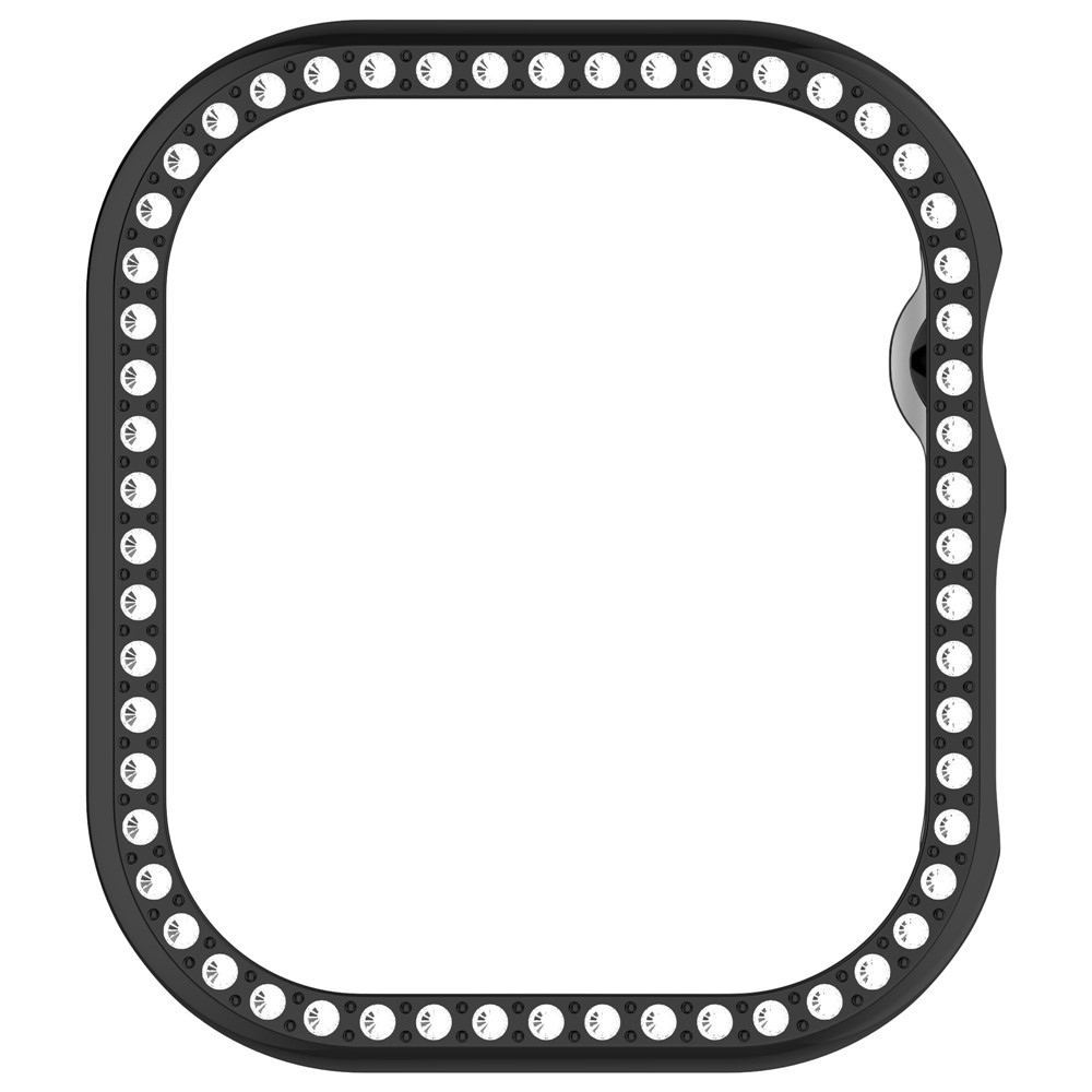 Decory plastové nasazovací pouzdro s kamínky na Apple Watch 11/10 42mm - černé