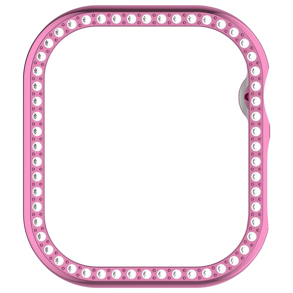 Decory plastové nasazovací pouzdro s kamínky na Apple Watch 11/10 42mm - růžové