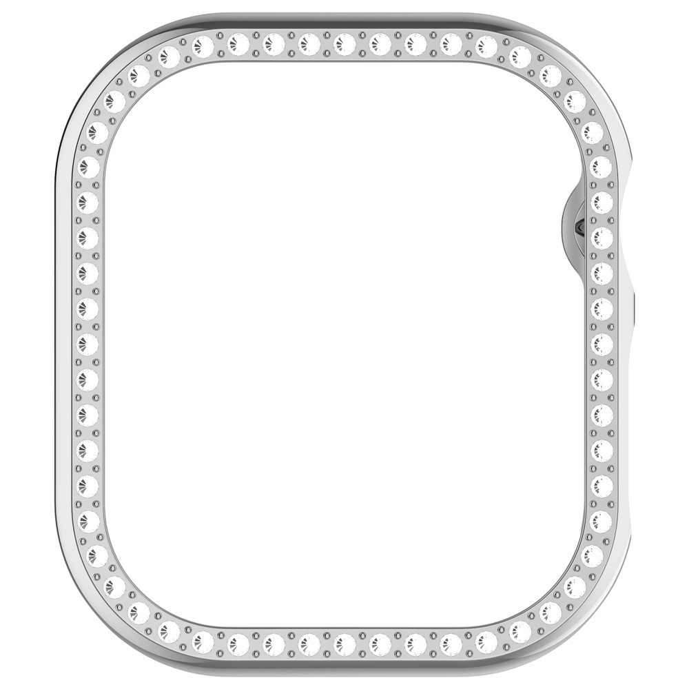 Decory plastové nasazovací pouzdro s kamínky na Apple Watch 11/10 42mm - stříbrné