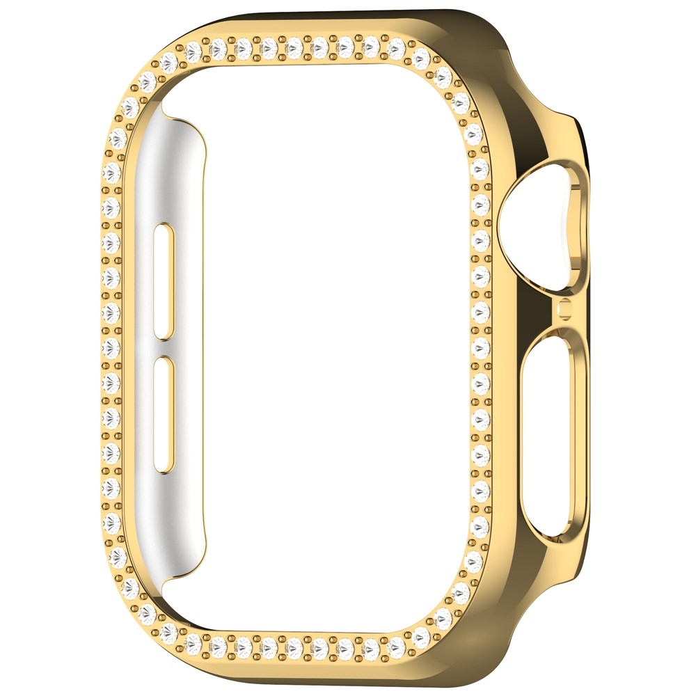 Decory plastové nasazovací pouzdro s kamínky na Apple Watch 11/10 42mm - zlaté