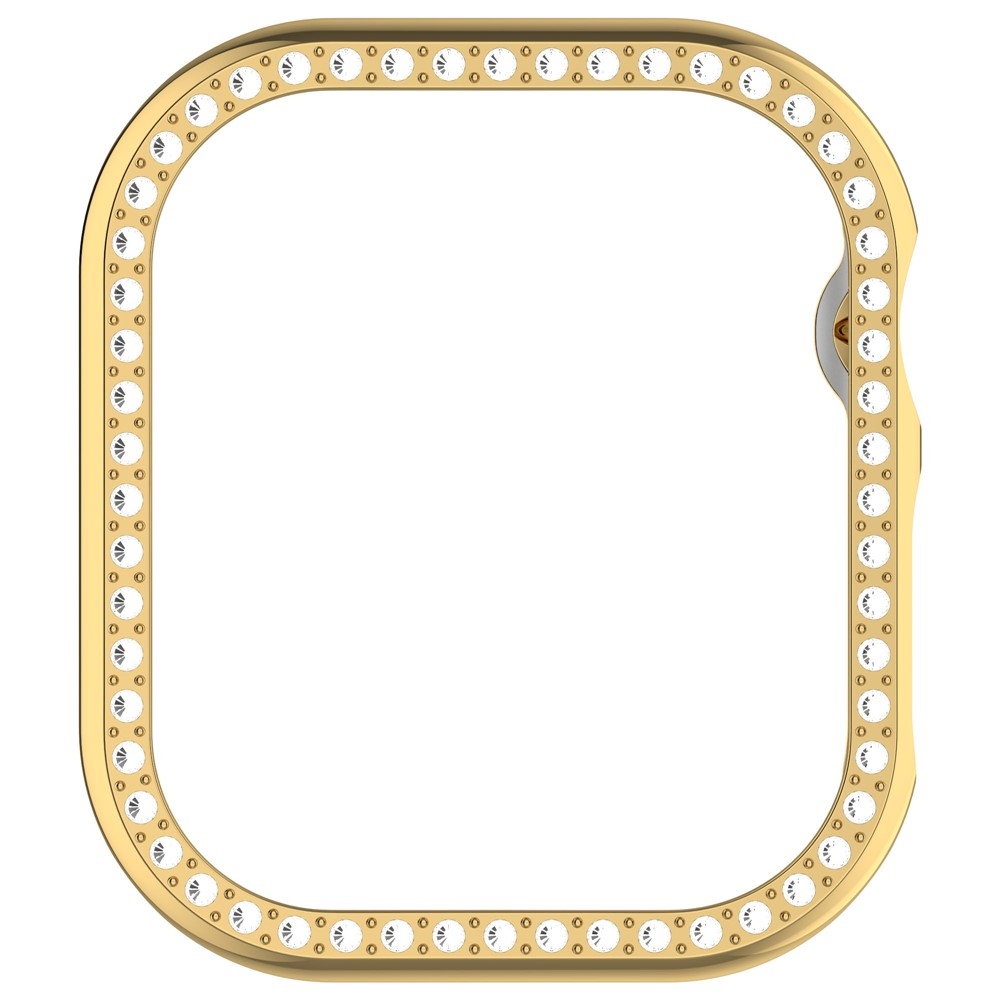 Decory plastové nasazovací pouzdro s kamínky na Apple Watch 11/10 42mm - zlaté