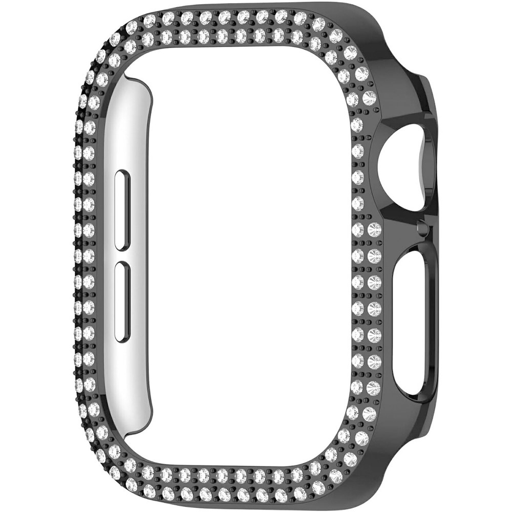 Decory plastové nasazovací pouzdro s kamínky na Apple Watch 11/10 46mm - černé