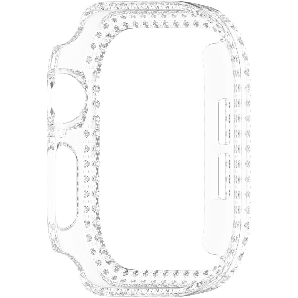 Decory plastové nasazovací pouzdro s kamínky na Apple Watch 11/10 46mm - průhledné