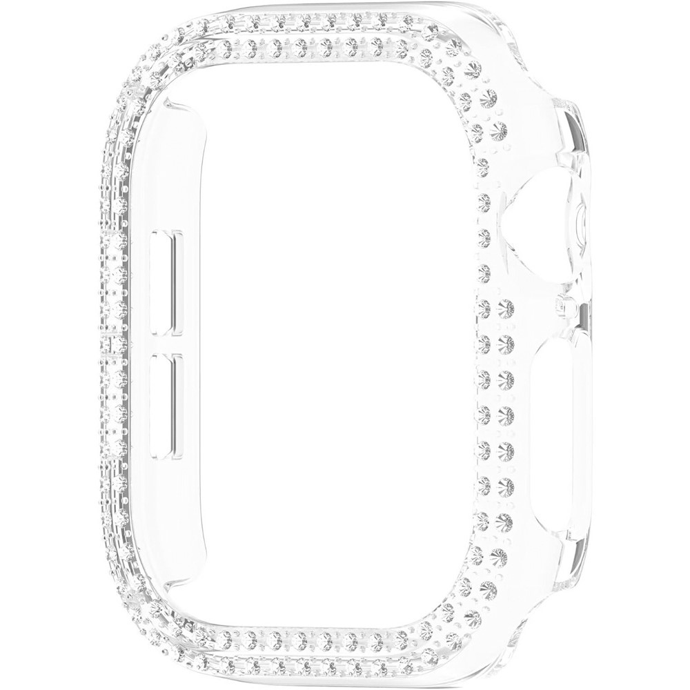 Decory plastové nasazovací pouzdro s kamínky na Apple Watch 11/10 46mm - průhledné