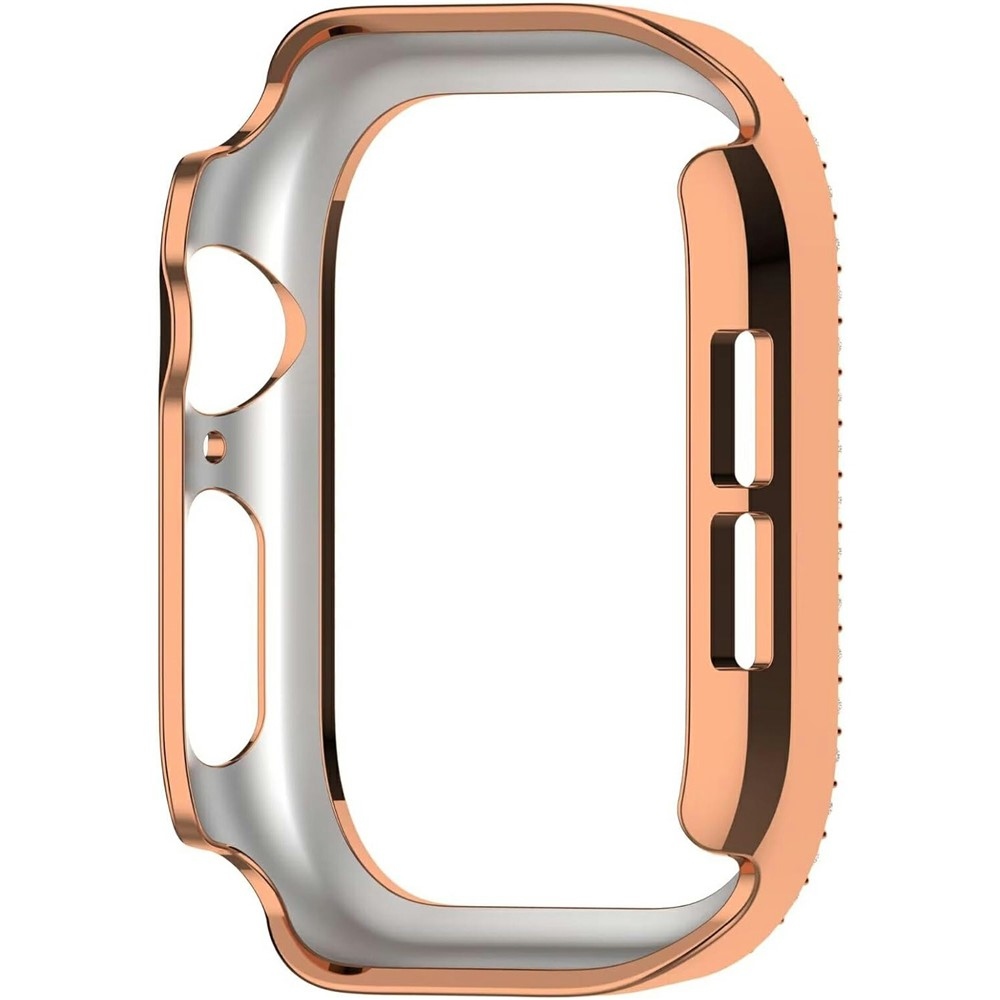 Decory plastové nasazovací pouzdro s kamínky na Apple Watch 11/10 46mm - růžovozlaté