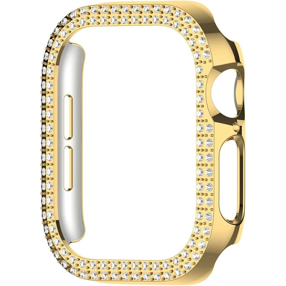 Decory plastové nasazovací pouzdro s kamínky na Apple Watch 11/10 46mm - zlaté
