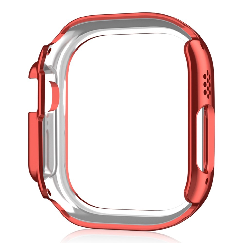 Decory plastové nasazovací pouzdro s kamínky na Apple Watch Ultra 4/3/2/1 49mm - červené