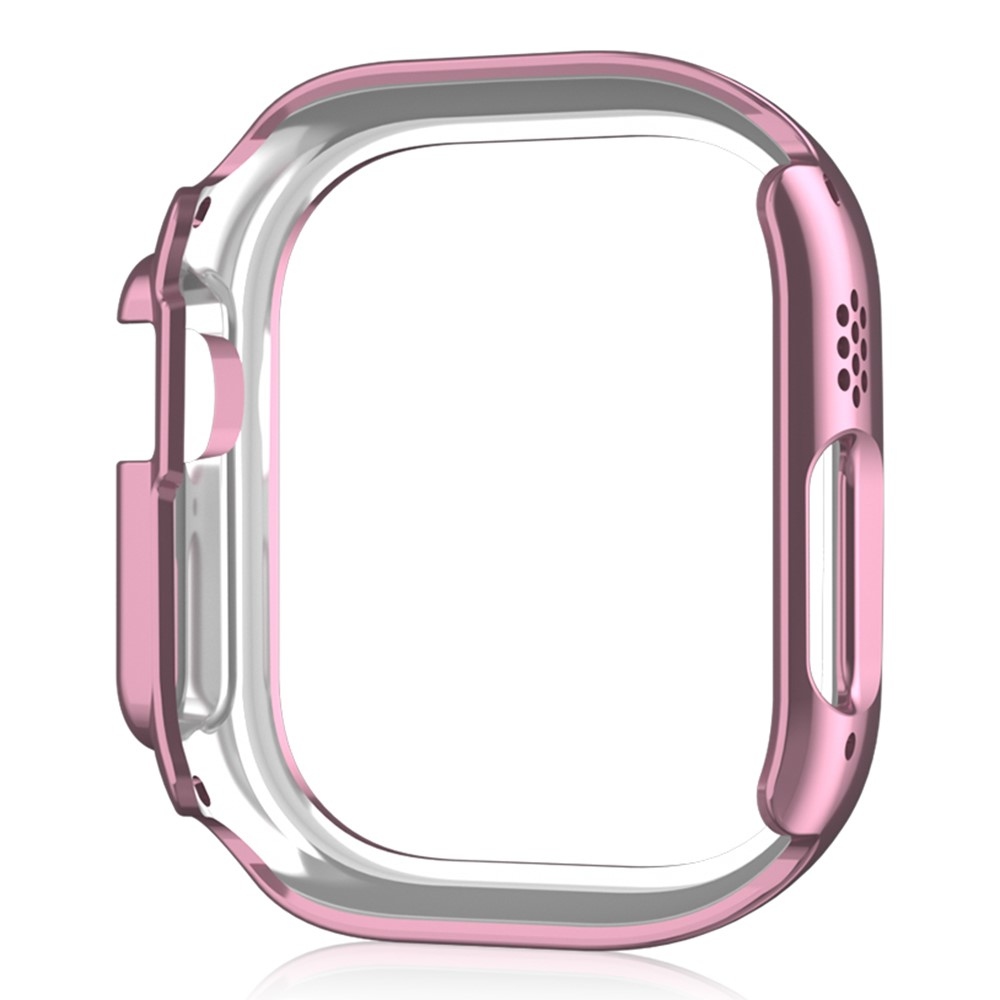 Decory plastové nasazovací pouzdro s kamínky na Apple Watch Ultra 4/3/2/1 49mm - růžové