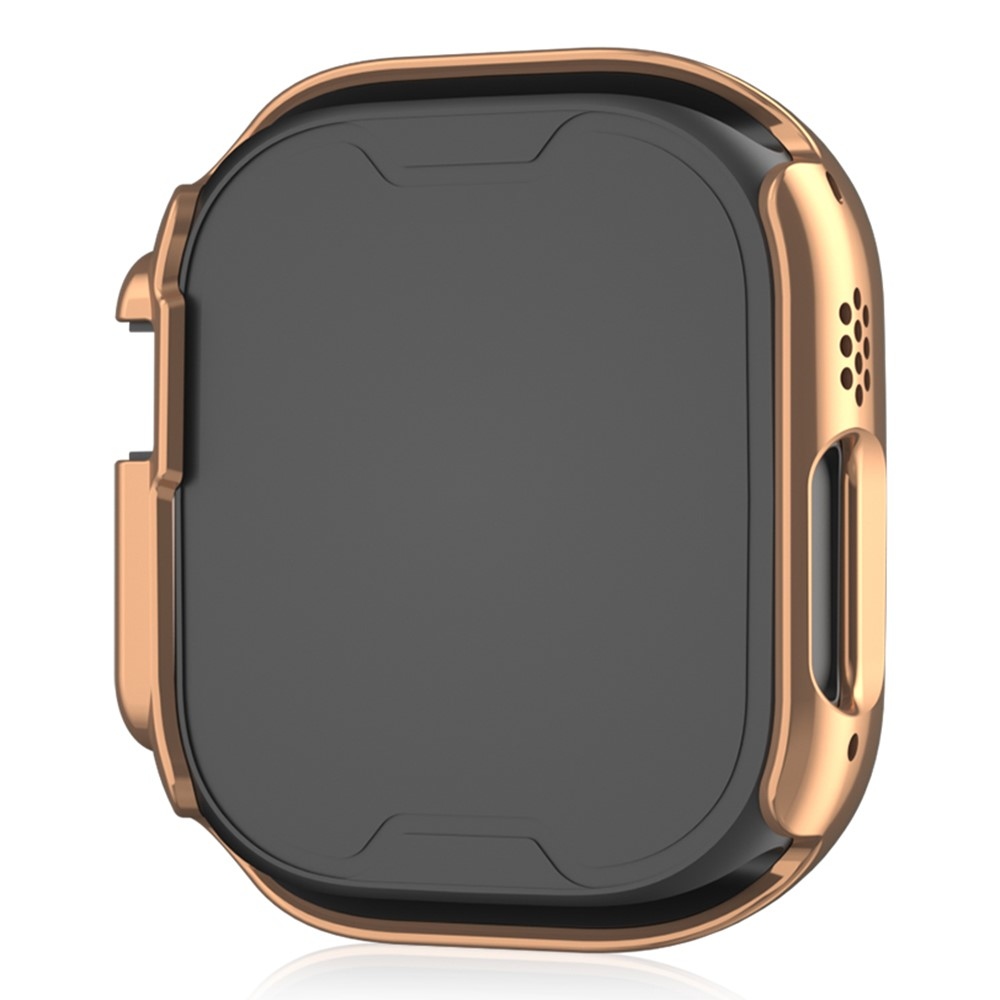 Decory plastové nasazovací pouzdro s kamínky na Apple Watch Ultra 4/3/2/1 49mm - růžovozlaté