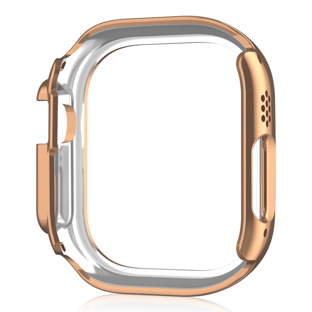 Decory plastové nasazovací pouzdro s kamínky na Apple Watch Ultra 4/3/2/1 49mm - růžovozlaté
