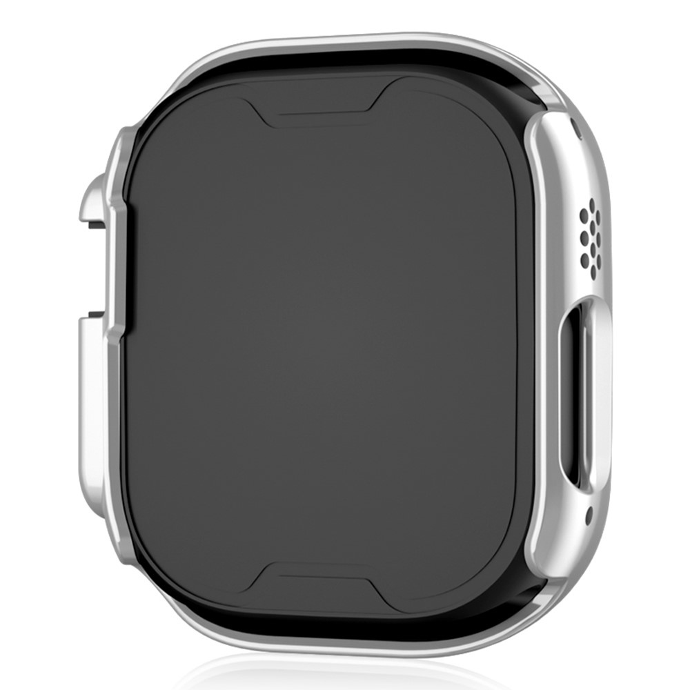 Decory plastové nasazovací pouzdro s kamínky na Apple Watch Ultra 4/3/2/1 49mm - stříbrné