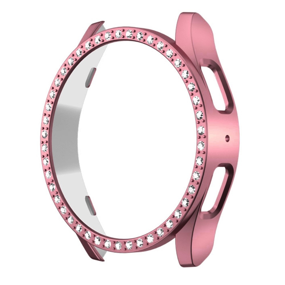 Decory plastové nasazovací pouzdro s kamínky na Samsung Galaxy Watch7 40mm - růžové