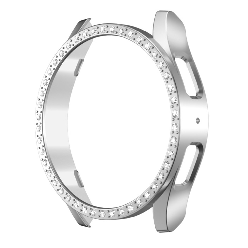 Decory plastové nasazovací pouzdro s kamínky na Samsung Galaxy Watch7 40mm - stříbrné