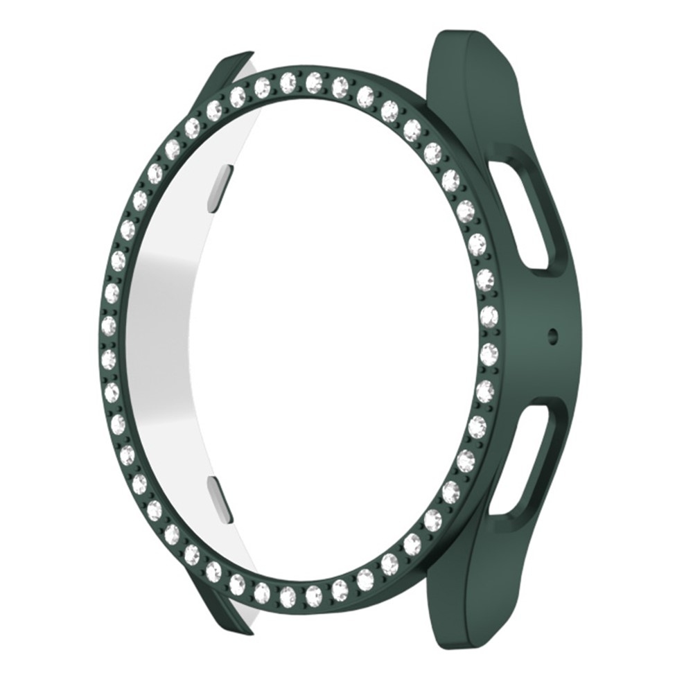Decory plastové nasazovací pouzdro s kamínky na Samsung Galaxy Watch7 40mm - zelené