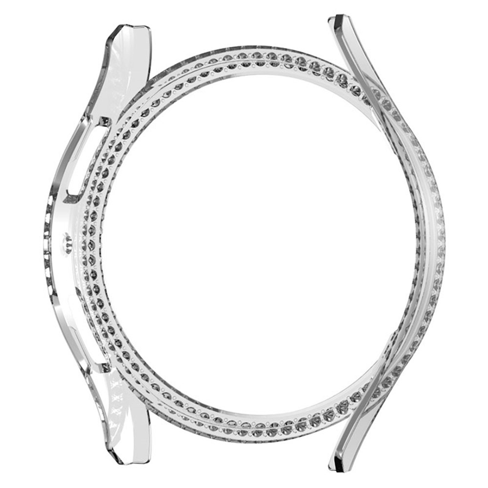 Decory plastové nasazovací pouzdro s kamínky na Samsung Galaxy Watch7 44mm - průhledné