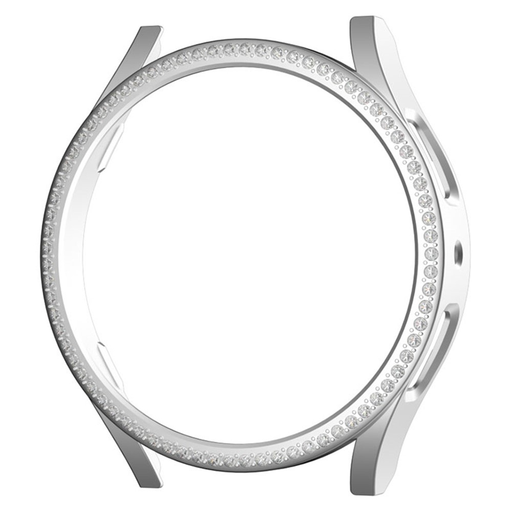 Decory plastové nasazovací pouzdro s kamínky na Samsung Galaxy Watch7 44mm - stříbrné