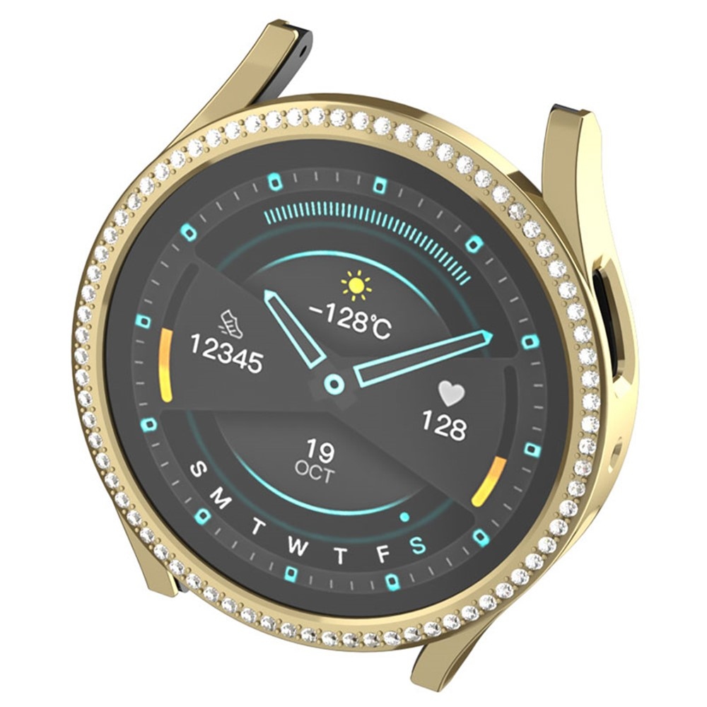 Decory plastové nasazovací pouzdro s kamínky na Samsung Galaxy Watch7 44mm - zlaté