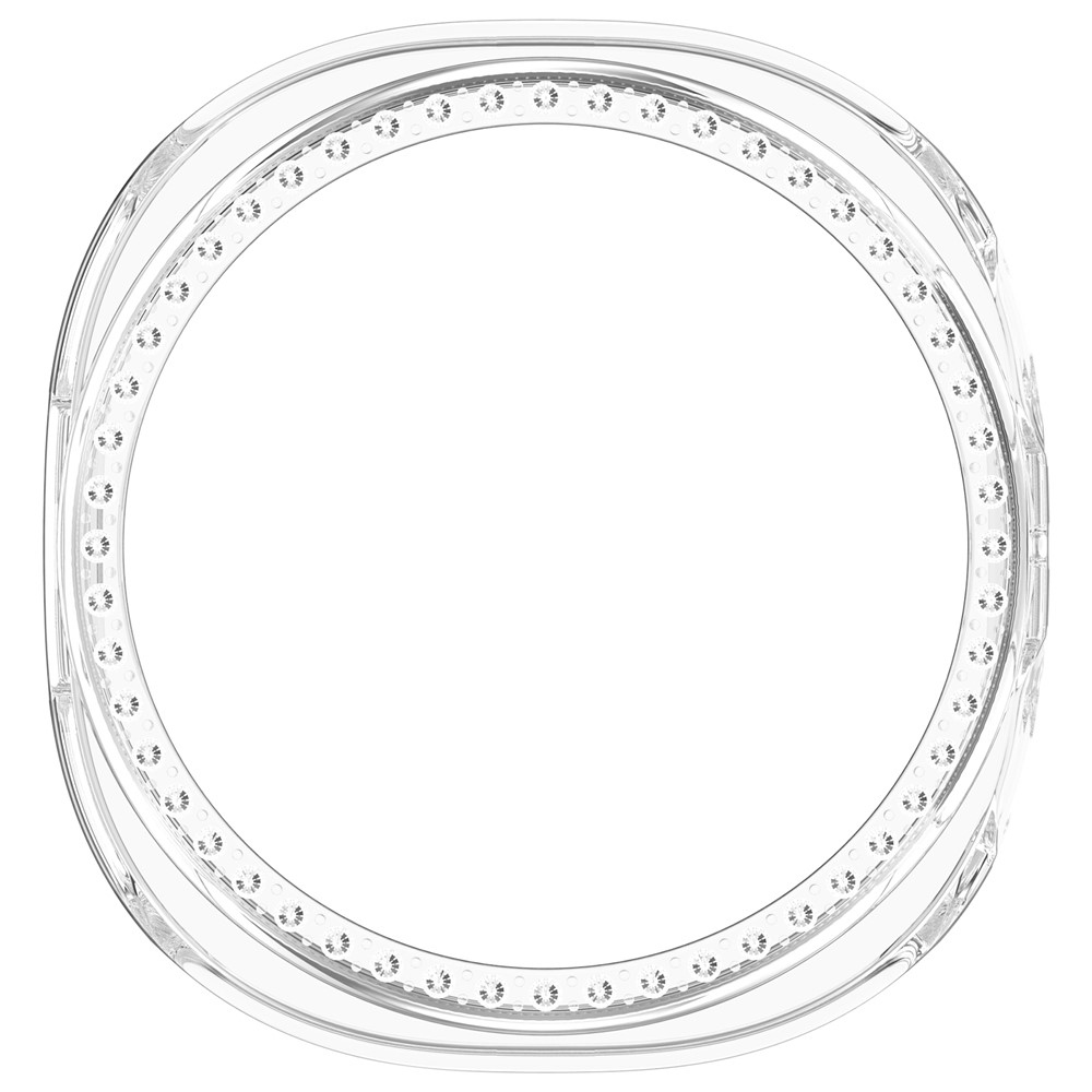 Decory plastové nasazovací pouzdro s kamínky na Samsung Galaxy Watch9 40mm - průhledné