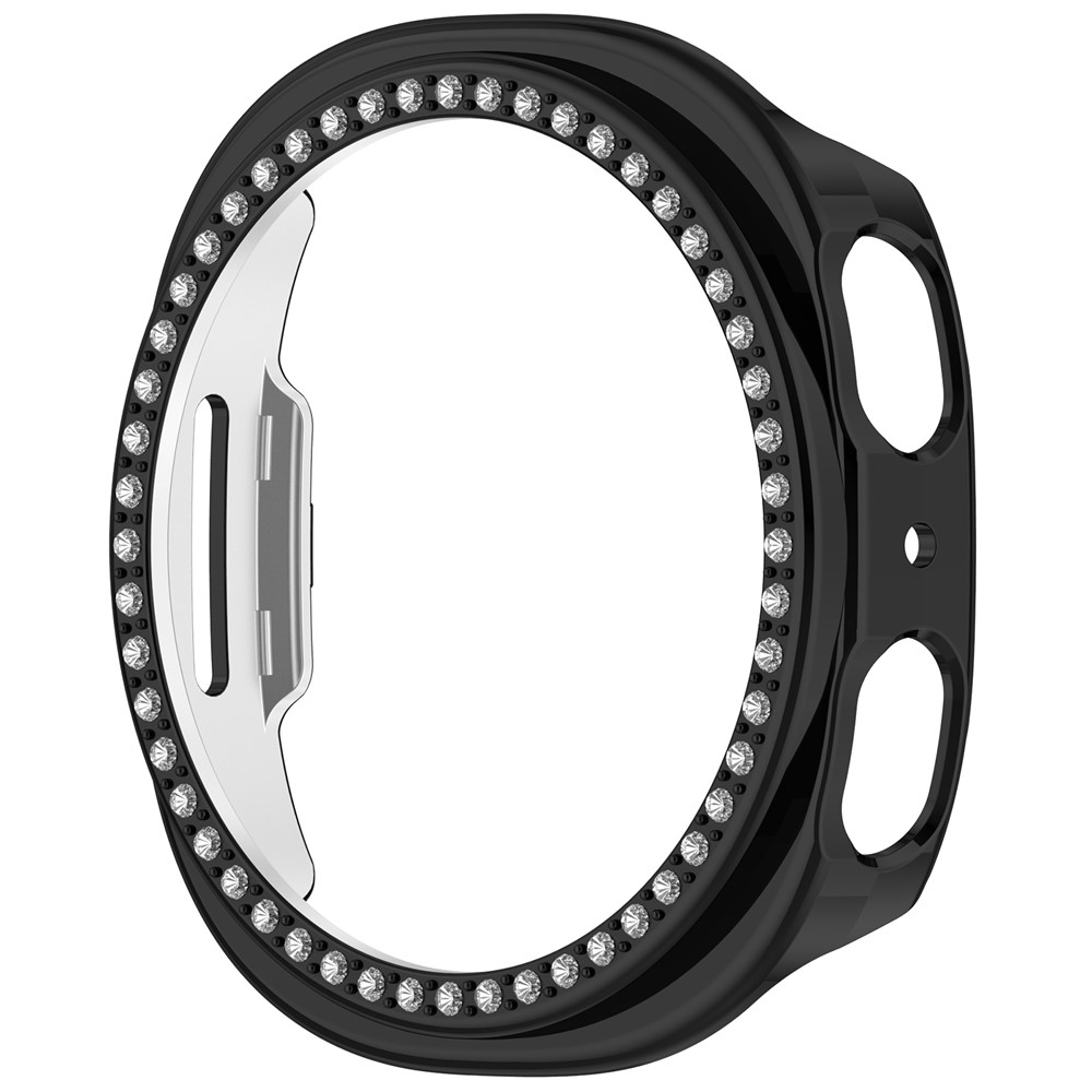 Decory plastové nasazovací pouzdro s kamínky na Samsung Galaxy Watch9 44mm - černé