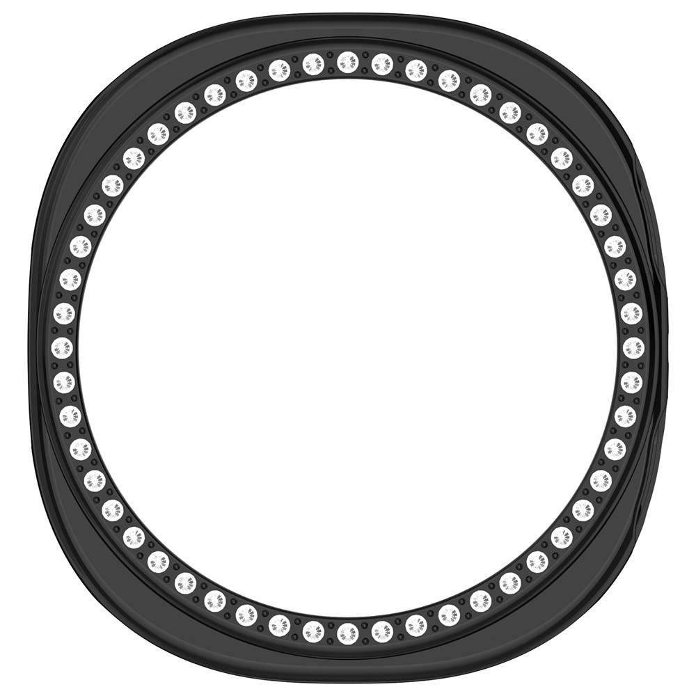 Decory plastové nasazovací pouzdro s kamínky na Samsung Galaxy Watch9 44mm - černé