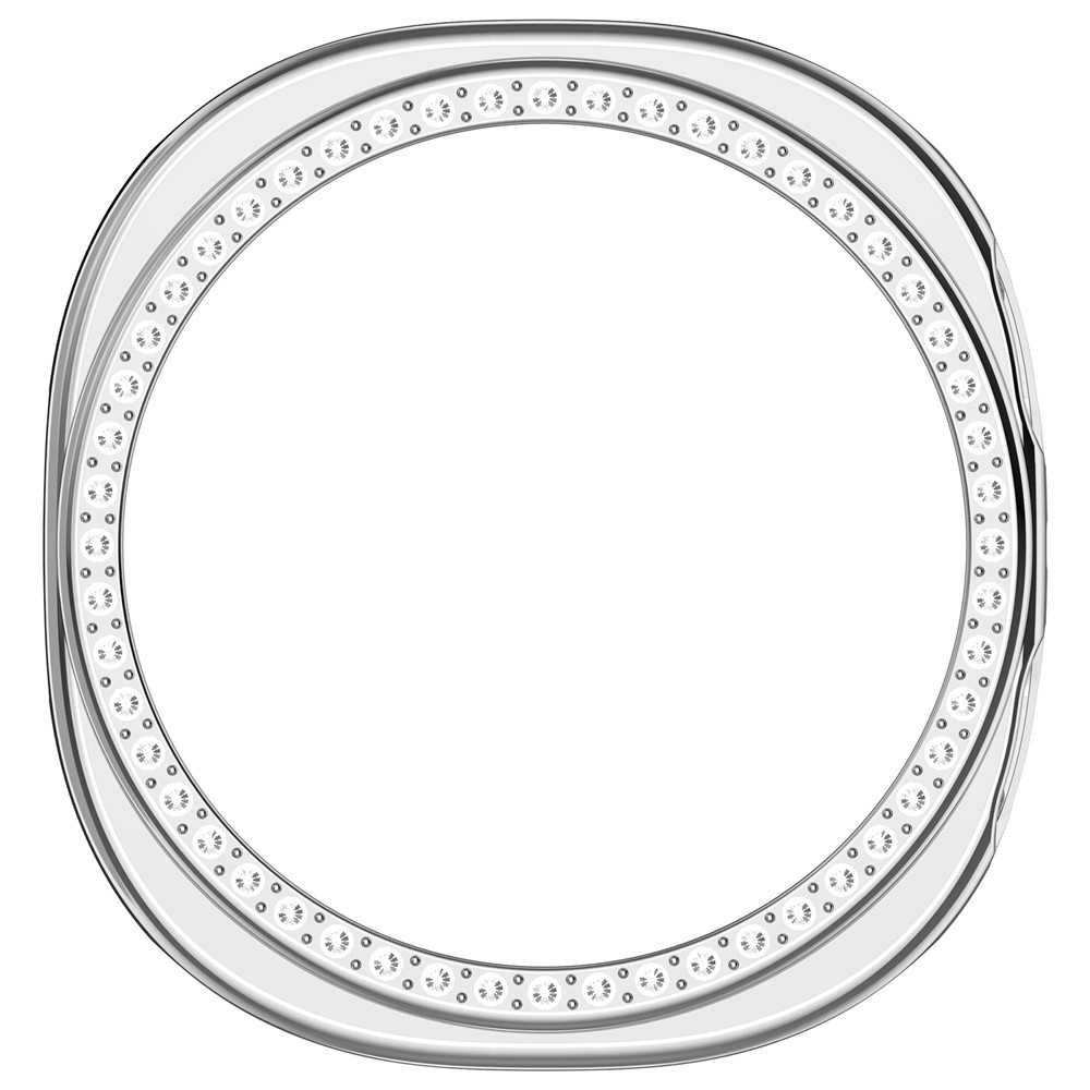Decory plastové nasazovací pouzdro s kamínky na Samsung Galaxy Watch9 44mm - stříbrné