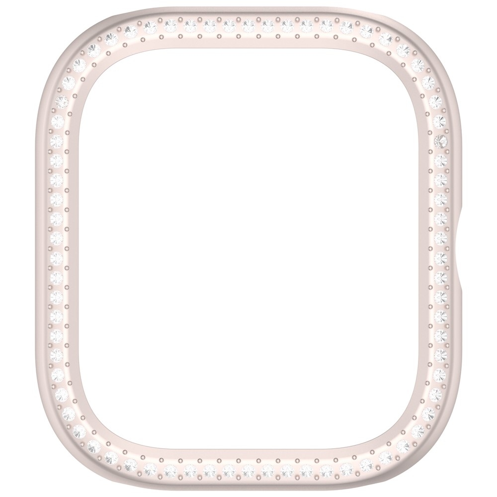 Decory plastové nasazovací pouzdro s kamínky na Xiaomi Redmi Watch 5 - béžové