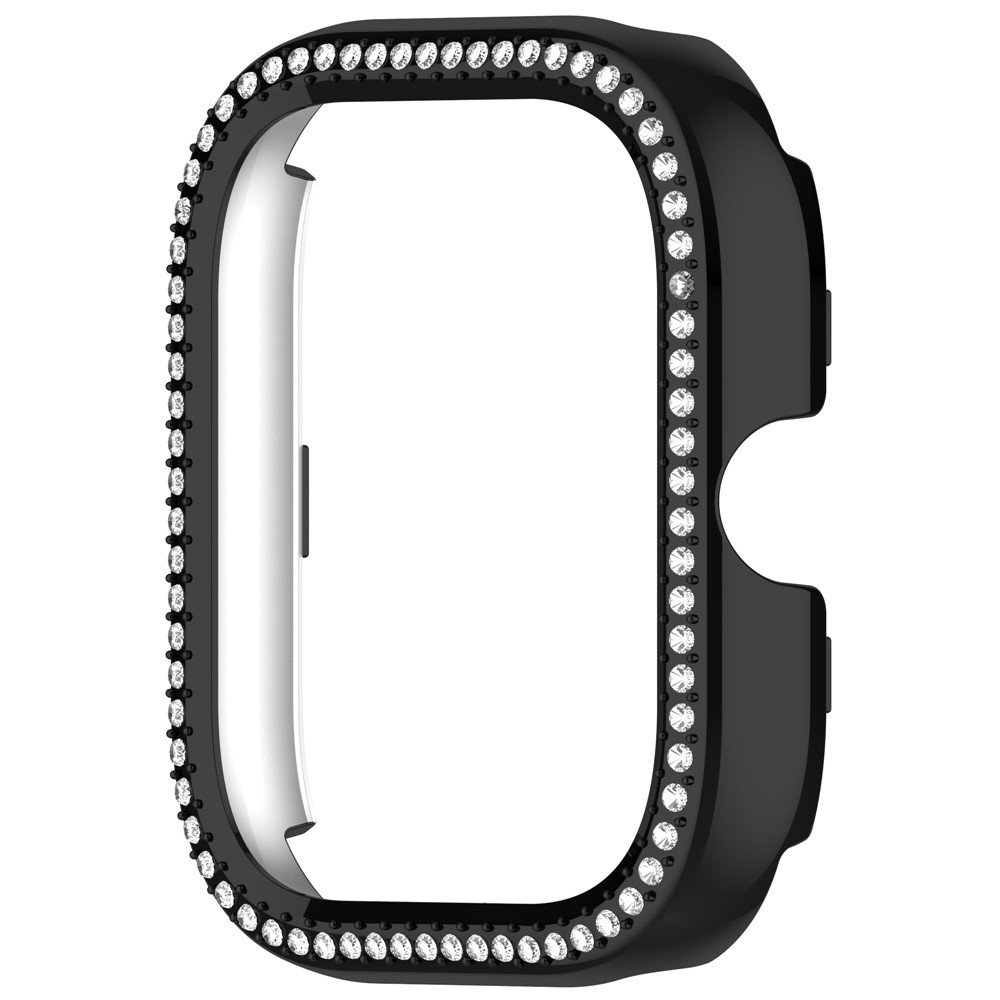Decory plastové nasazovací pouzdro s kamínky na Xiaomi Redmi Watch 5 - černé