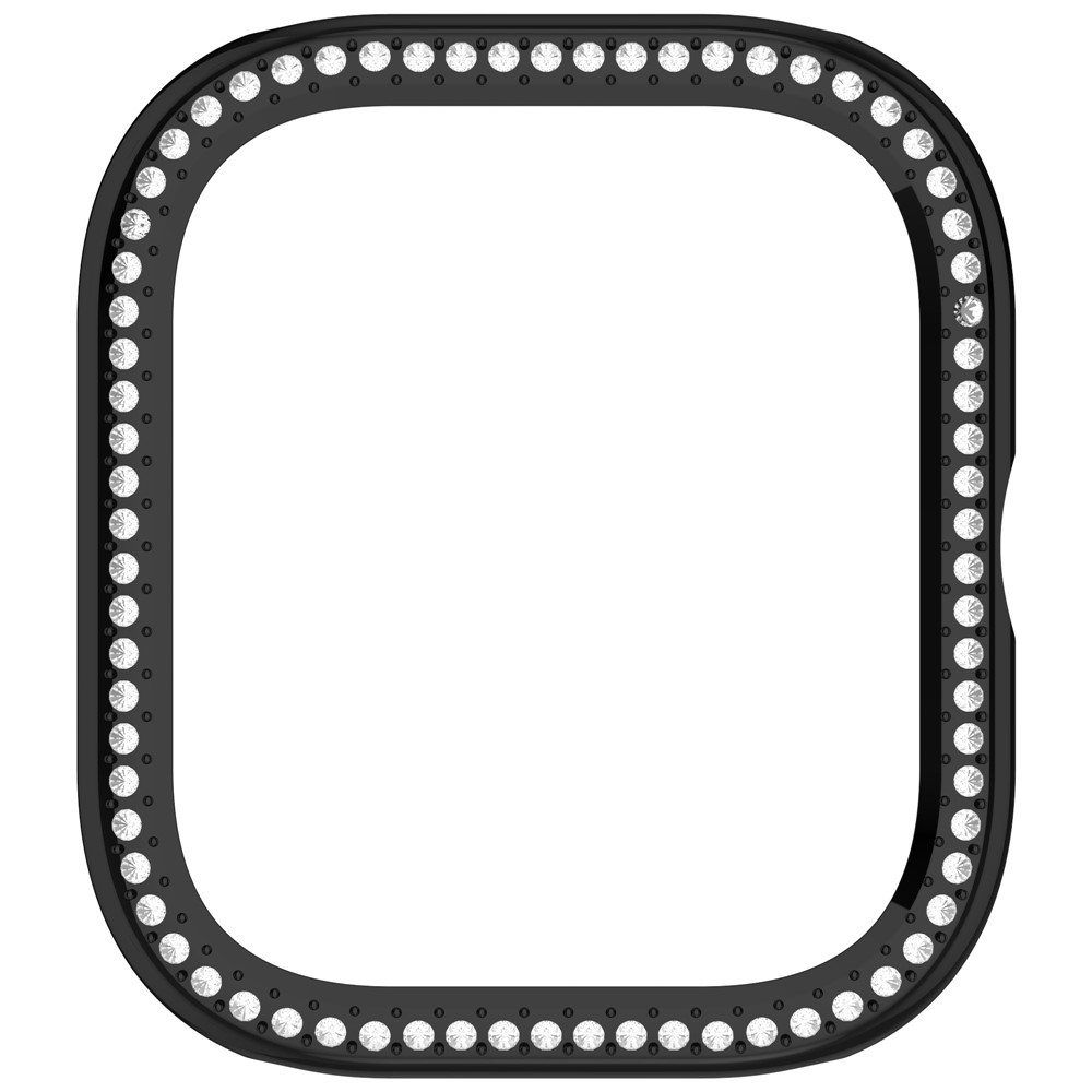 Decory plastové nasazovací pouzdro s kamínky na Xiaomi Redmi Watch 5 - černé