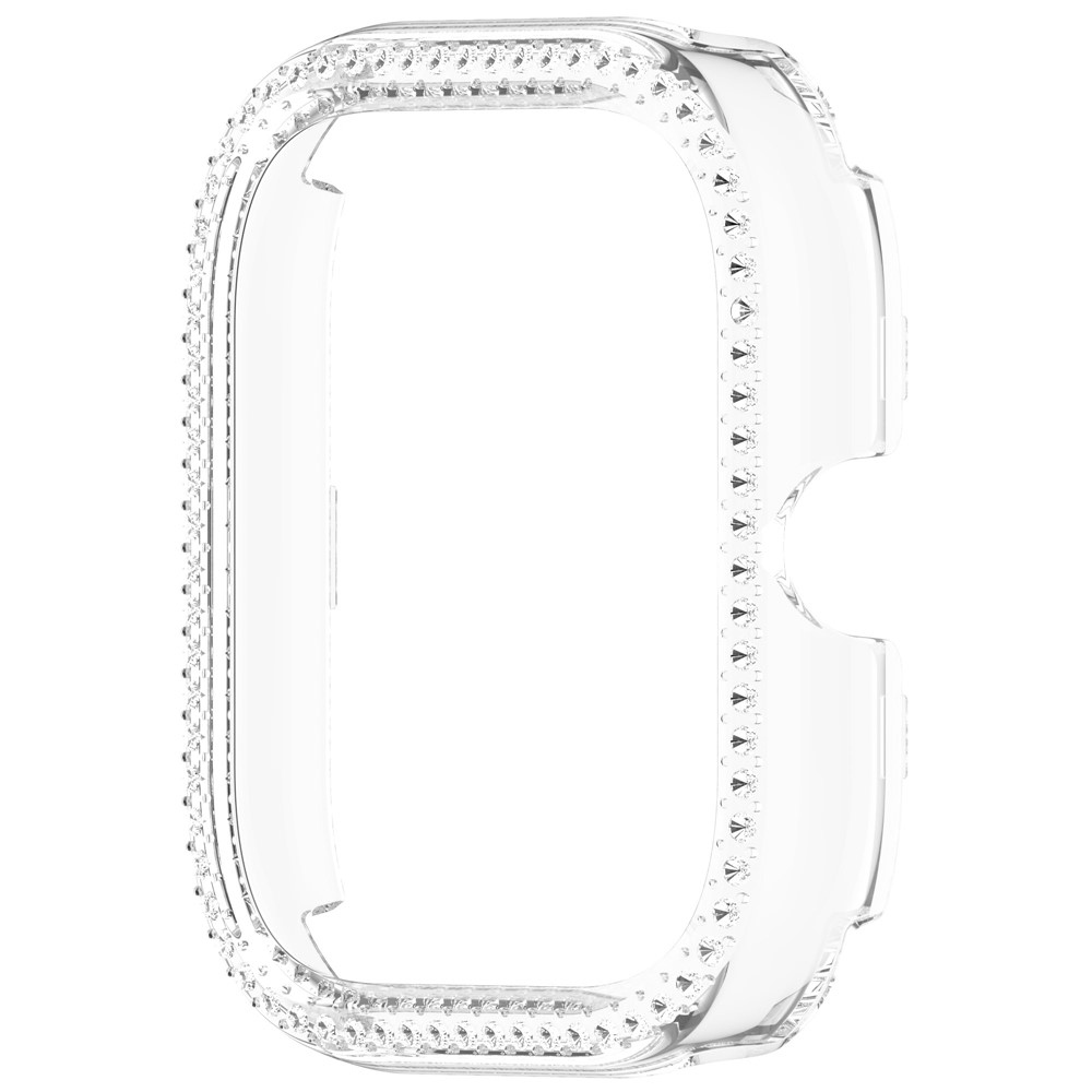 Decory plastové nasazovací pouzdro s kamínky na Xiaomi Redmi Watch 5 - průhledné