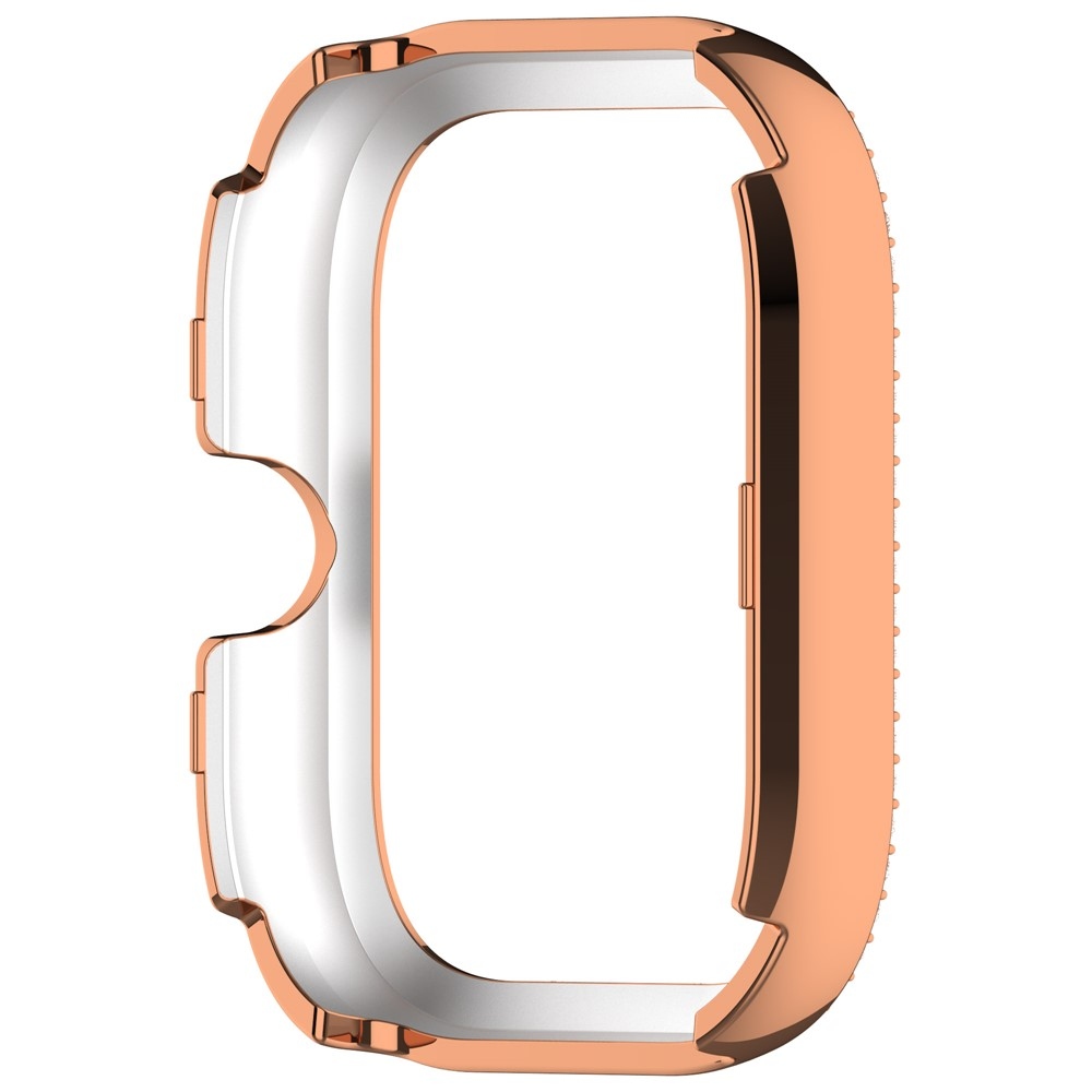 Decory plastové nasazovací pouzdro s kamínky na Xiaomi Redmi Watch 5 - růžovozlaté