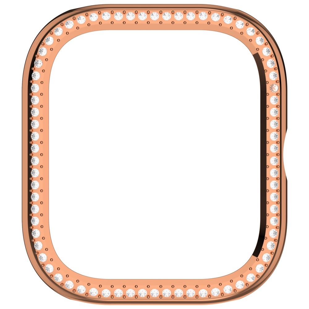 Decory plastové nasazovací pouzdro s kamínky na Xiaomi Redmi Watch 5 - růžovozlaté