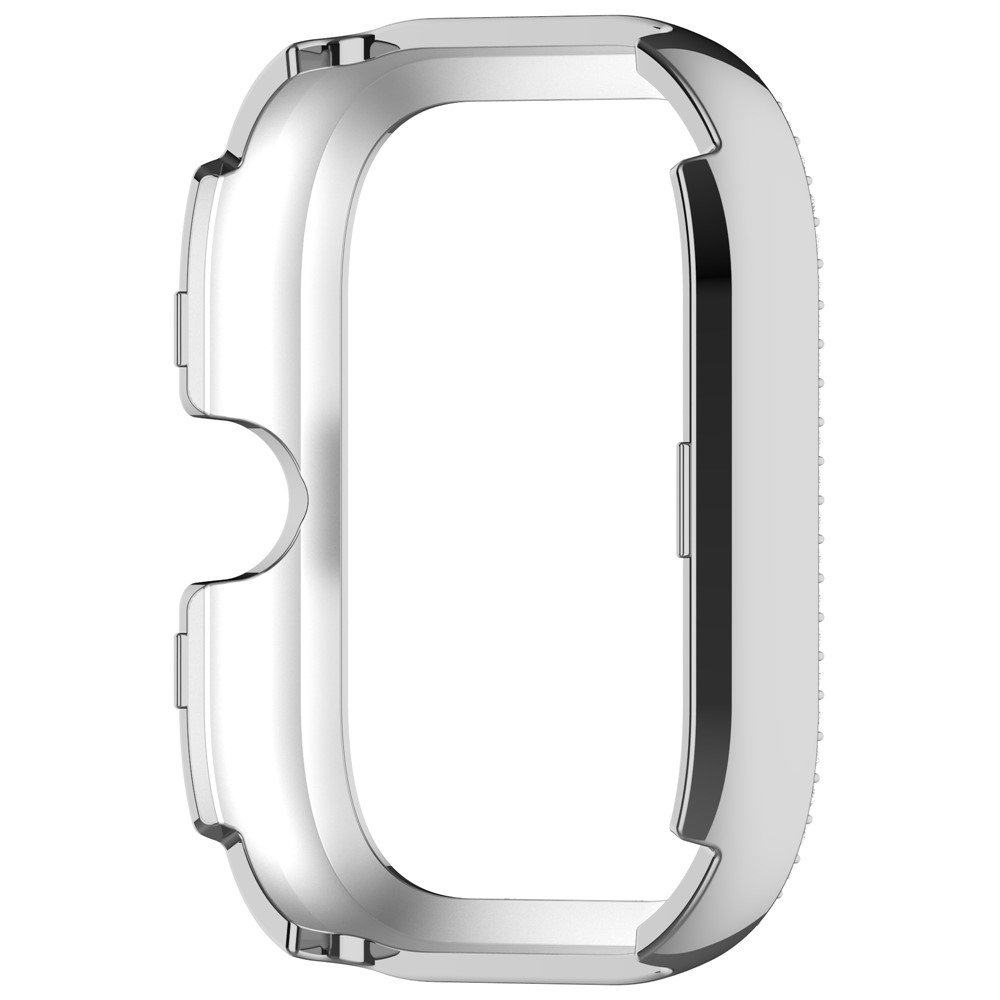 Decory plastové nasazovací pouzdro s kamínky na Xiaomi Redmi Watch 5 - stříbrné