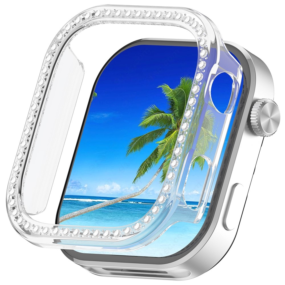 Decory plastové nasazovací pouzdro s kamínky na Xiaomi Redmi Watch 6 - průhledné