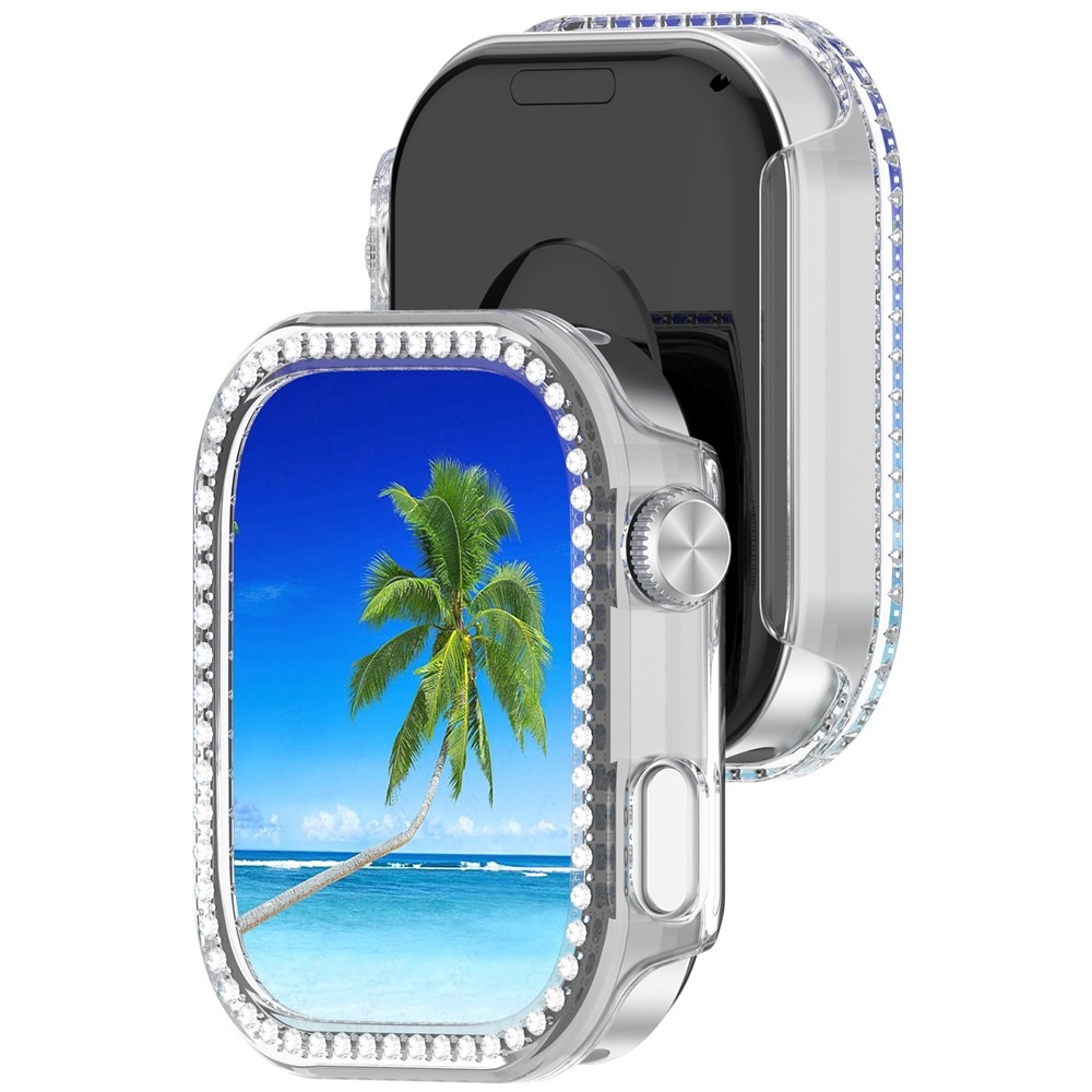 Decory plastové nasazovací pouzdro s kamínky na Xiaomi Redmi Watch 6 - průhledné