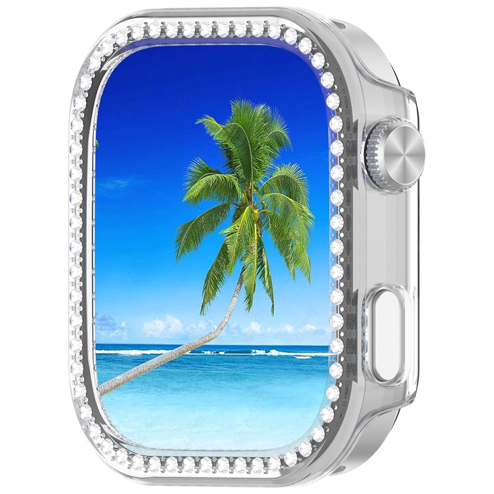 Decory plastové nasazovací pouzdro s kamínky na Xiaomi Redmi Watch 6 - průhledné