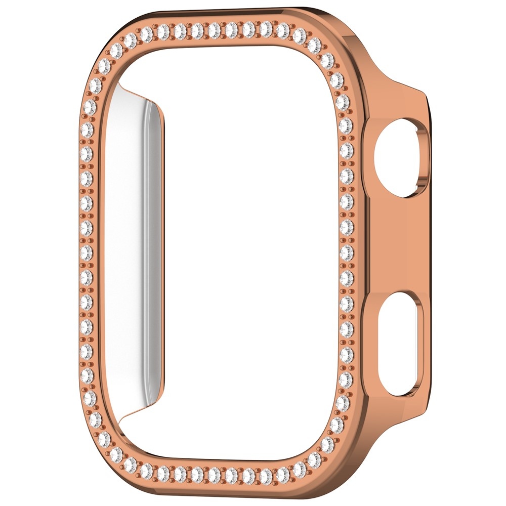 Decory plastové nasazovací pouzdro s kamínky na Xiaomi Redmi Watch 6 - růžovozlaté