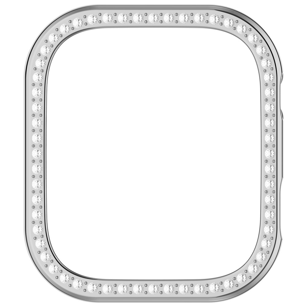 Decory plastové nasazovací pouzdro s kamínky na Xiaomi Redmi Watch 6 - stříbrné