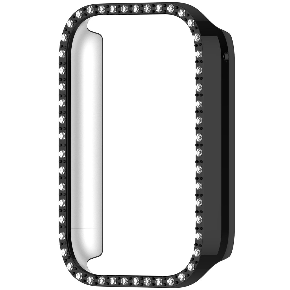 Decory plastové nasazovací pouzdro s kamínky na Xiaomi Smart Band 8 Pro - černé