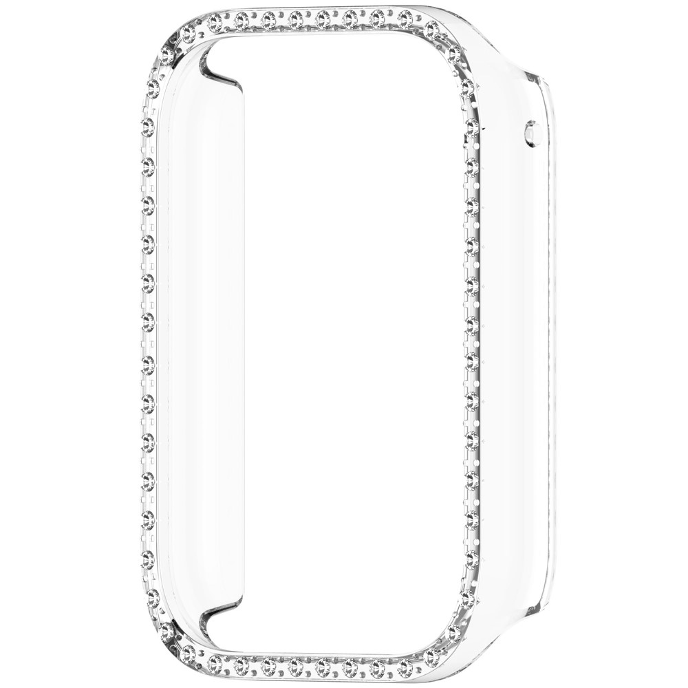Decory plastové nasazovací pouzdro s kamínky na Xiaomi Smart Band 9 Pro - průhledné