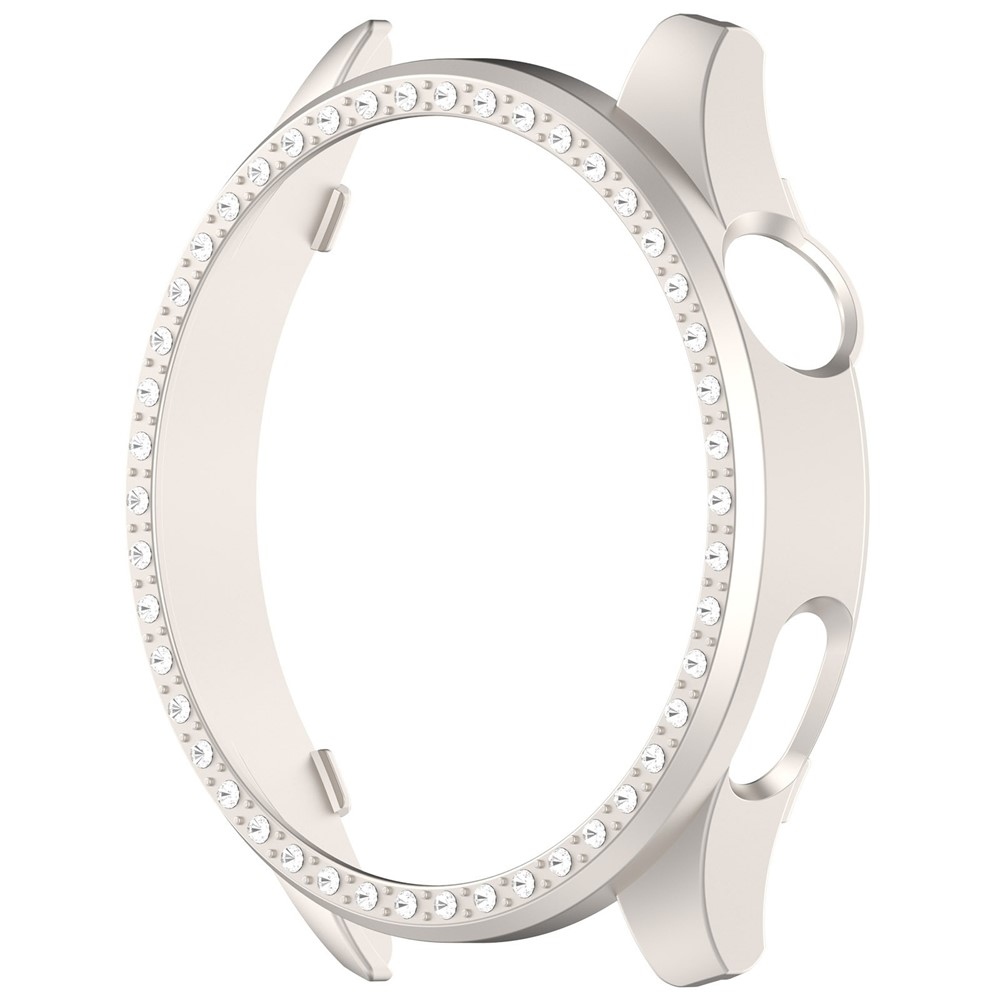Decory plastové nasazovací pouzdro s kamínky na Xiaomi Watch 5 - béžové